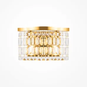 Stenska svetilka DIA005WL-02G zlata s kristali | Moderna LED svetilka