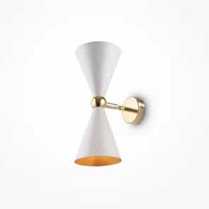 Stenska svetilka MOD108WL-02WG bela in zlata | Moderna LED svetilka