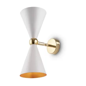 Stenska svetilka MOD108WL-02WG bela in zlata | Moderna LED svetilka