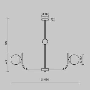 Brass Chandelier MOD109PL-08BS with White Glass | Modern Chandelier