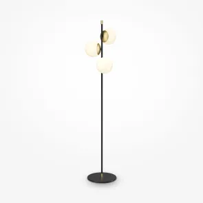 MOD048FL-03G Black and Gold Floor Lamp | Modern Standing Lamp