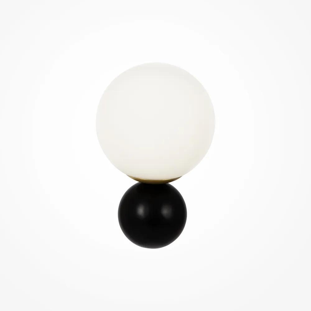 MOD048WL-01G Black and Gold Wall Light | Globe Wall Lamp