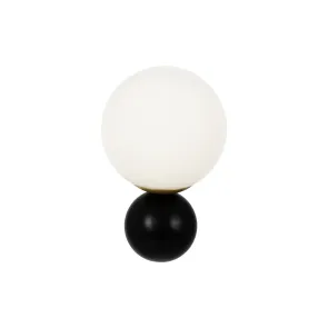 MOD048WL-01G Black and Gold Wall Light | Globe Wall Lamp