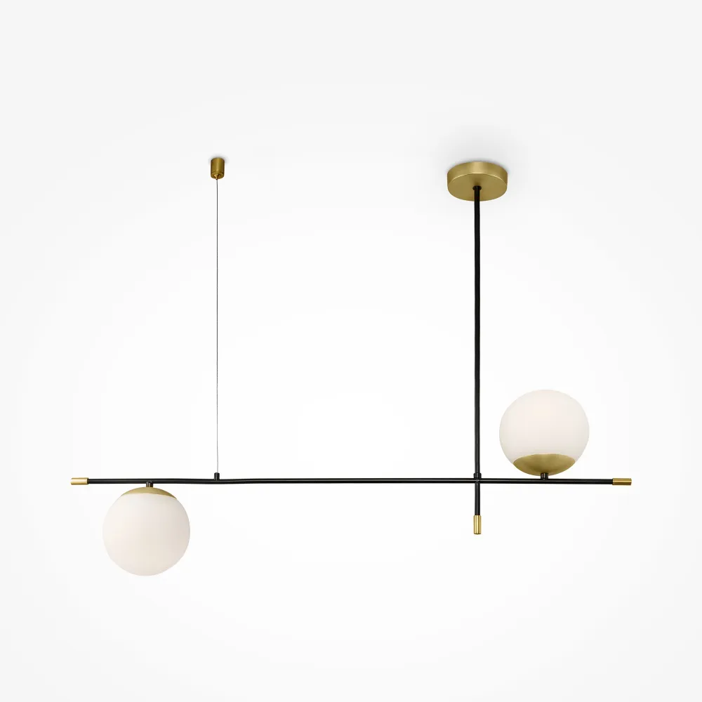 Lestenec MOD048PL-02G črno zlat | Moderna svetilka