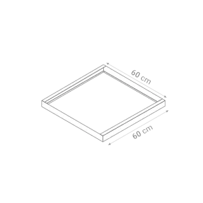 GREEN TECH Frame for surface mounting LED panel 595 x 595 x 10 mm Green Tech PL60 - LF-0595