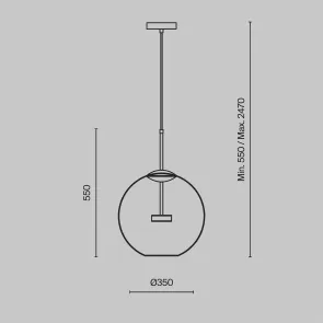 Gold LED Pendant Light MOD056PL-L12G3K