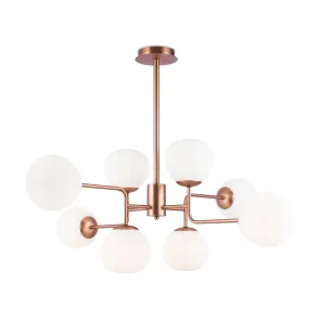 Lestenec zlat MOD221-PL-08-G z belimi senčili