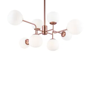 Lestenec zlat MOD221-PL-08-G z belimi senčili
