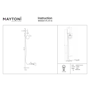 Gold Floor Lamp MOD221-FL-01-G