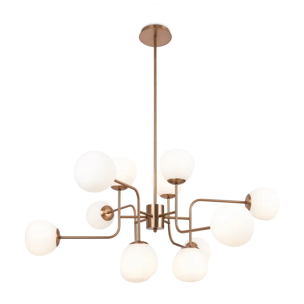 Zlat lestenec MOD221PL-12G za dnevno sobo