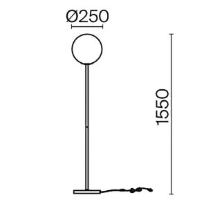 Stojalna svetilka MOD013FL-01B za dnevno sobo