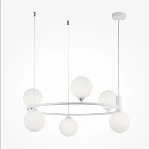 White Pendant Chandelier MOD013PL-06W