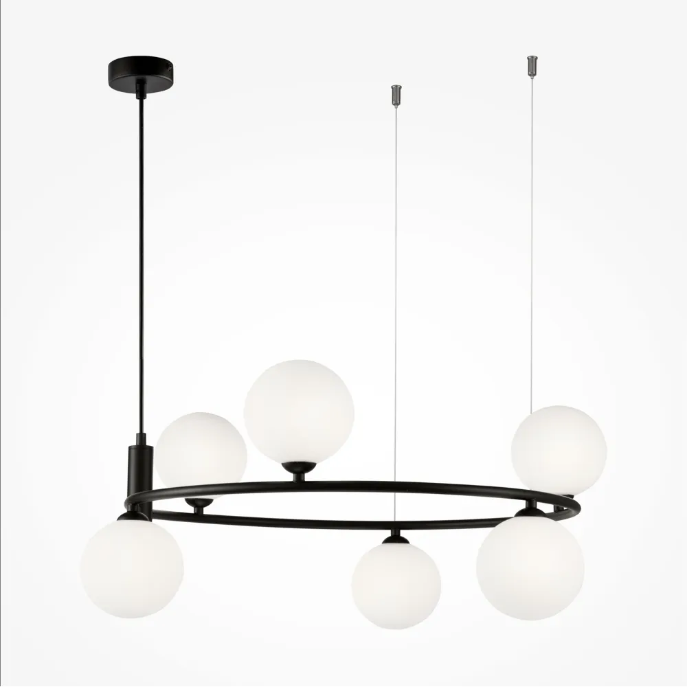 Black Pendant Chandelier MOD013PL-06B