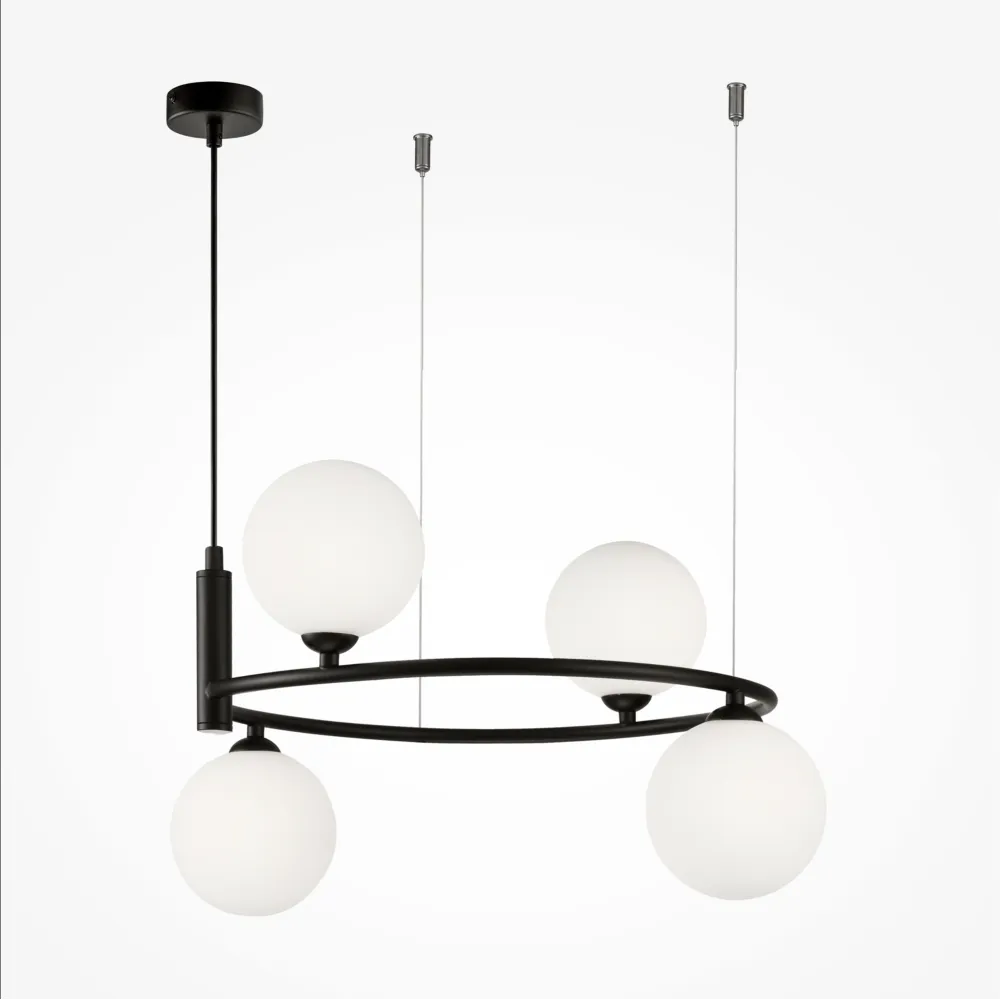 Black Pendant Chandelier MOD013PL-04B