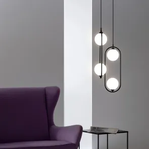 Black Pendant Chandelier MOD013PL-02B