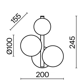Wall Light MOD545WL-03CH Chrome Modern