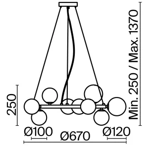 Pendant Light MOD545PL-11CH Chrome Dallas