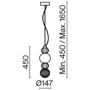 LED viseča svetilka s steklom P069PL-L17G3K