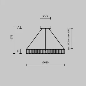 LED Pendant Light P097PL-L36BS3K1 for Dining Room