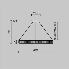 LED Pendant Light P097PL-L45BS3K for Dining Room
