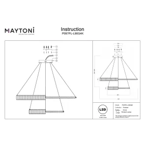 LED Pendant Light P097PL-L36BS3K1 for Dining Room