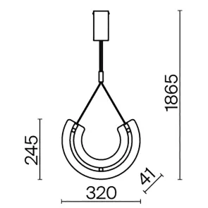 LED viseča svetilka P091PL-L18G3K za spalnico