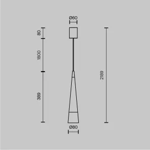 Visiča svetilka P090PL-L12CH3K