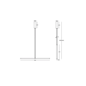 LED Pendant Light P096PL-L11BK1 Minimalist Modern Design