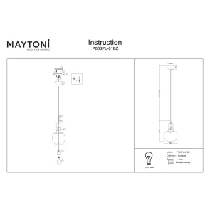 Pendant Lamp P003PL-01BZ