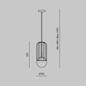 Pendant Light P362PL-01G for Living Room and Bedroom