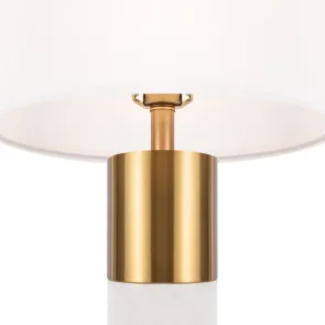 Namizna svetilka Z030TL-01BS belo-zlata za spalnico