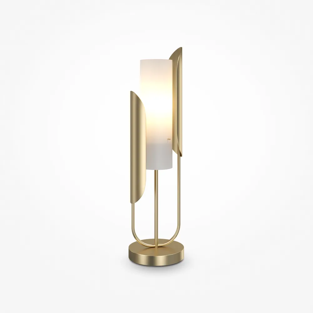 Designer Gold Table Lamp Z014TL-01G with Glass Shade