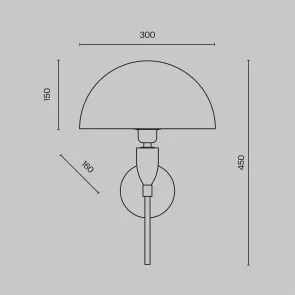 Bauhaus Wall Light Z034WL-01CH with White Shade