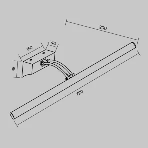 LED osvetlitev za ogledalo MIR003WL-L16CH kromirana