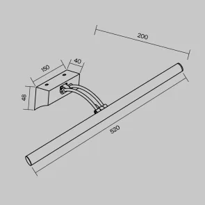 LED osvetlitev za ogledalo MIR003WL-L12CH kromirana