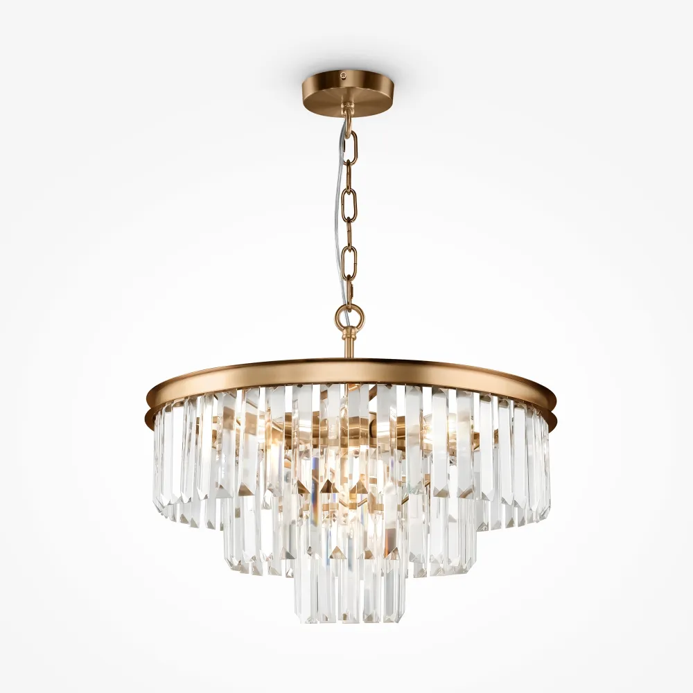 Black Gold Pendant Chandelier MOD048PL-09G