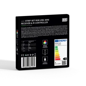 GREEN TECH LED strip Green Tech 1m, USB + remote, 7.2 W/m, 5050, 30 LED/m, RGB, IP20 - LSU-USB1M