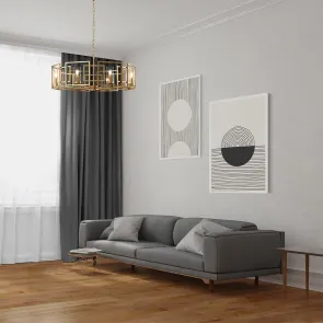 Chandelier H009PL-08G for Living & Dining Rooms
