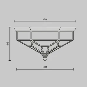 Stropna svetilka H356-CL-03-BZ v loft slogu