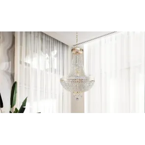 Crystal Chandelier DIA750-TT40-WG in Gold Finish