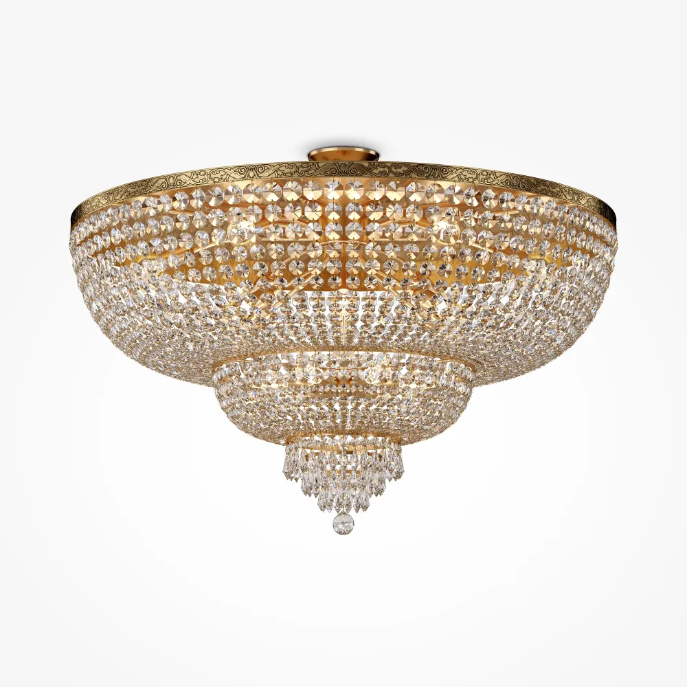 Crystal Chandelier DIA890-CL-18-G for Living Rooms