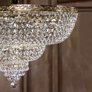 Crystal Chandelier DIA890-CL-18-G for Living Rooms