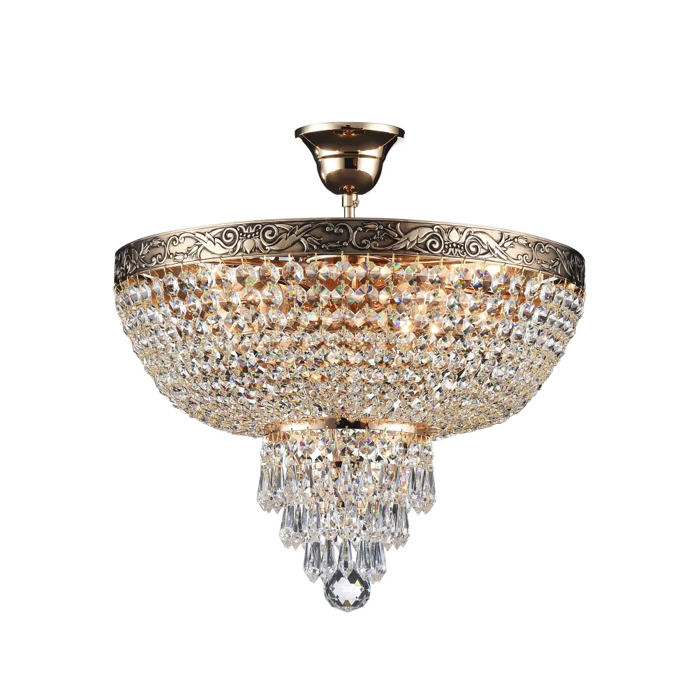 Gold Crystal Chandelier DIA890-CL-05-G for Living Room
