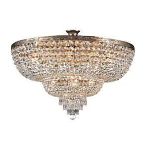 Crystal Chandelier DIA891-CL-14-G in Gold for Living Room