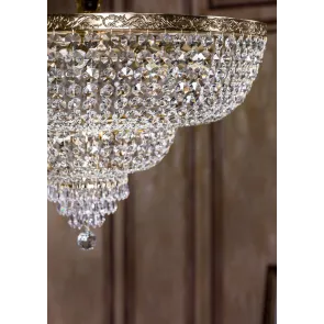 Crystal Chandelier DIA891-CL-14-G in Gold for Living Room
