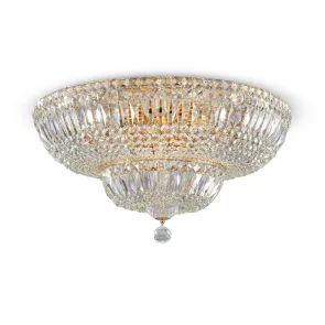 Gold Crystal Chandelier DIA100-CL-16-G for Living Room