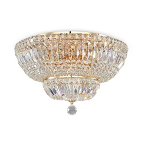 Gold Crystal Chandelier DIA100-CL-12-G for Living Room