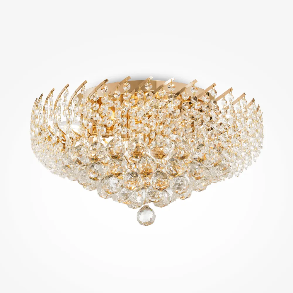 Gold Crystal Ceiling Light DIA120-09-G
