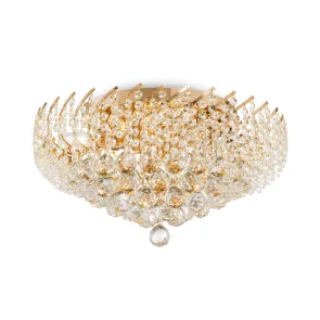 Gold Crystal Ceiling Light DIA120-09-G