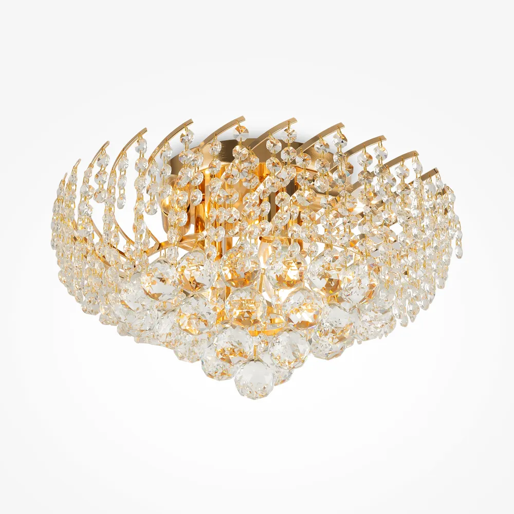 Gold Crystal Ceiling Light DIA120-06-G